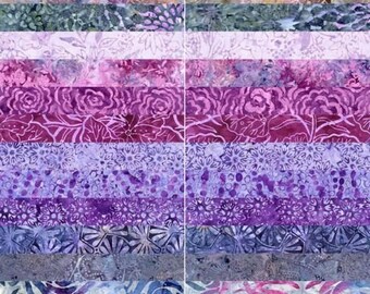 Plumberry - Batik Tonga Treats * Jelly Roll / 2-1/2" Strips x 40 Pieces* By Timeless Treasures