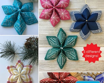 Holiday Stars  *Machine Embroidery Version*   From: Poorhouse Quilt Designs