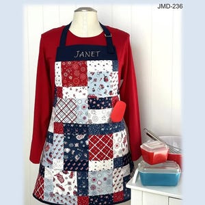 Simply Charming Apron *A "Charm" Pack Pieced & Lined Pattern - Adult Size*  From: J. Minnis Designs