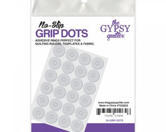 No-Slip Grip Dots *Non-Slip Adhesive Rings for Rulers, Templates & Fabric*   By: The Gypsy Quilter