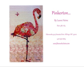Pinkerton * Collage Quilt Pattern * 38in x 64in * By: Laura Heine - Fiberworks