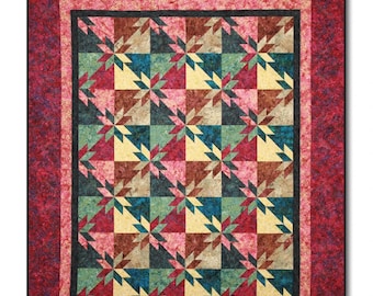 Hunter's Star Simplified  *No Diamonds or Y Seams Quilt Pattern*    By: Calico Carriage Quilt