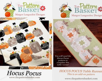 Hocus Pocus *Quilt Pattern - Layer Cake & Scrap Friendly* and/or Table Runner By: Margot Languedoc - The Pattern Basket