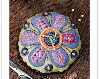 Flower *Pincushion Pattern for Wool, Hand Stitching & Embroidery* By: Sue Spargo