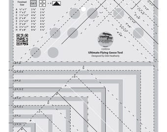 Ultimate Flying Geese Tool -  Quilt Ruler CGRDH4 *Acrylic* By: Deb Heatherly  - Creative Grids