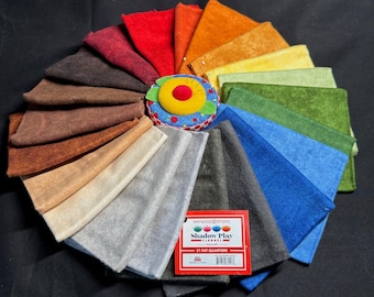 Shadow Play Woolies Flannel *NEUTRAL* Fat Quarter Bundle * 21 Pieces By: Bonnie Sullivan For Maywood