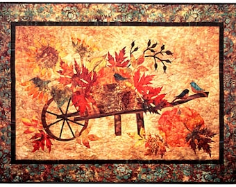 Harvest Pumpkin * Raw Edge Applique Quilt and Table Runner Sewing Pattern* By: Edyta Sitar - Laundry Basket Quilts