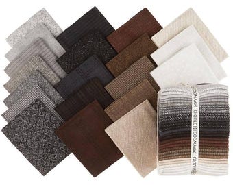 Woolies Flannel - Neutrals Vol. 2 *Fat Quarter Bundle - 20 Pieces* By: Bonnie Sullivan & Maywood Studio