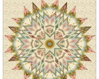 Tahoe - Primrose  *Pieced Quilt Pattern*     By: Edyta Sitar - Laundry Basket Quilts  LBQ-1579-P