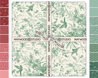 Birdsong - Layer Cake (10" x 10") - 42 Pieces  By: Jera Brandvig For Maywood Studios SQ-MASBIRD
