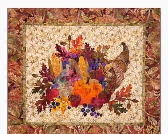 Bountiful Harvest* Raw Edge Applique Wall Hanging Quilt Pattern* By: Edyta Sitar - Laundry Basket Quilts