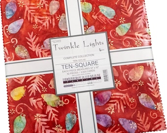 Twinkle Lights - Batiks *Layer Cake (10x10) 42 Pieces* From: Luann Studio  for  Kaufman Fabrics  TEN-1373-42