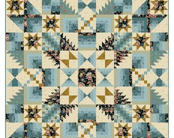 Arizona - Dahlia *Pieced Quilt Pattern* Summer 2022 Mystery Quilt* By: Edyta Sitar - Laundry Basket Quilts  LBQ-1288-P