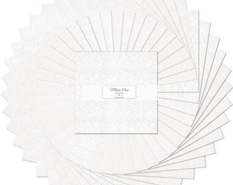 White Out 10 Karat Gems (Revised 2022) *Layer Cake (10x10) - 42 Pieces* From: Wilmington Prints
