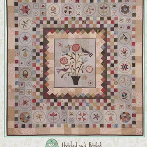 Natures Journey *Folk Art Applique and Hand-Embroidery Quilt  - Sewing Pattern* From: Hatched and Patched