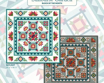 Sunburst Garden *Quilt Pattern*   Designed by: The Quilted Carpenter for Bluebird Patterns