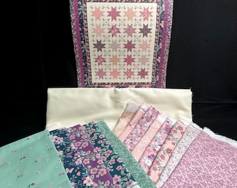Buds & Butterflies-Cordelia Quilt *Boxed Quilt Kit - Includes Fabric + Pattern* By: Wendy Sheppard For Riley Blake  KT-15350