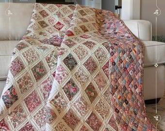 Jane Austen Coverlet Quilt Booklet **and/or ** Diamond Acrylic Template *Quilt Pattern* By: Riley Blake