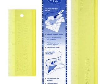 Add A-Quarter Ruler Plus - 6in & 12in *A "Must Have" For Foundation Paper Piecing! * From: CM Designs