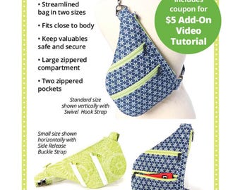 Side Hustle *Sewing Pattern* Crossbody Sling Bag in 2 Sizes  From: by Annie.com   PBA309