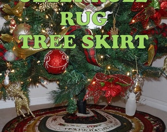 Jelly-Roll Rug Tree Skirt *Pattern for 3 Sizes*  From: R J Designs