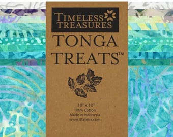 Mermaid - Tonga Batiks *Layer Cake (10x10) - 42 Pieces* By: Timeless Treasures