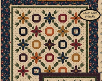 Blooms *Pieced & Applique Quilt + Table Runner Pattern* By: Lynne Hagmeier of Kansas Troubles Quilters