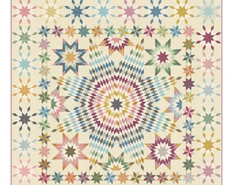 Let It Shine - Pieced Quilt Pattern By: Edyta Sitar  Laundry Basket Quilts  LBQ-1480-P