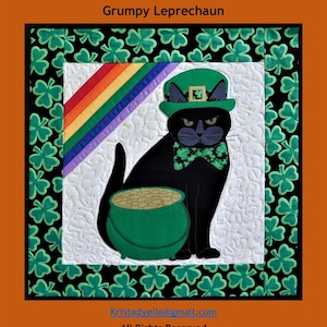 Grumpy Leprechaun *Wall Hanging Quilt Pattern* From: Trouble & Boo Designs