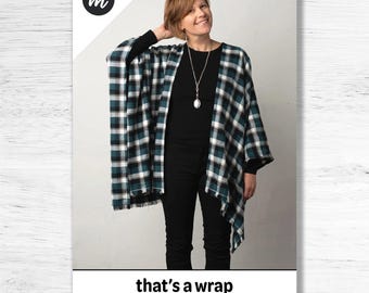 That's A Wrap * Fringed Flannel Wrap * Sewing Pattern * By Studio M Squared