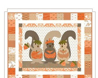 My Squirrelly Friends *Mini Quilt Pattern* By: Anne Sutton - Bunny Hill Designs