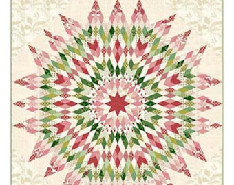Amaryllis "Noel" - Pieced Quilt Pattern By: Edyta Sitar  Laundry Basket Quilts LBQ-1253-P
