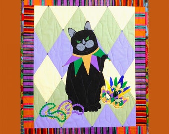 Mardi Gras  *Wall Hanging Quilt Pattern* From: Trouble & Boo Designs