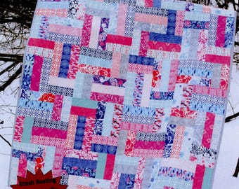 Scrappy Ever After  *Jelly Roll/Strip Friendly * Pieced Quilt Pattern By: Sweet Jane's Quilting