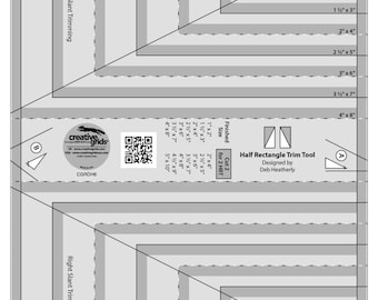 Half Rectangle Trim Ruler *Acrylic Template* By: Deb Heatherly - Creative Grids  CGRDH6