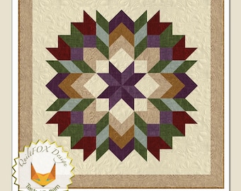 Barn Quilt - Wreath *Pieced Wall Quilt Pattern* From: Quilt Fox Designs