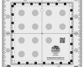 Batting Buddy Template Set *Acrylic Template Ruler* By: Carrie Walker - Creative Grids CGRFLQD501