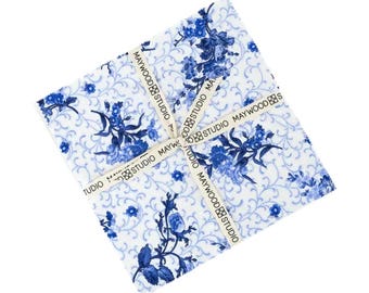 Blue Belle  *Layer Cake (10x10) - 42 Pieces* From: Maywood Studio   SQ-MASBLBE