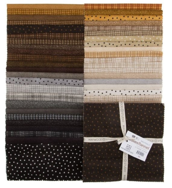Maywood Studio Woolies Flannel Neutrals Layer Cake ~ 42 10-Inch Squares ~ Fabric