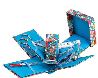 Victorian Style Sewing Box *Cosmo Flower* By Liberty Fabrics for Riley Blake