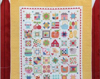 Farm Girl Vintage *Spiral-bound Book - Mix and Match Quilt Blocks* By: Lori Holt of Bee In My Bonnet
