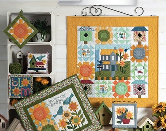 Sunflower Slope On Wander lane- Block 8 *Quilt & Sewing Projects Pattern* By: Nancy Halvorsen - Art to Heart