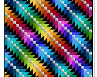 Cascading Colors Quilt  *Pre-Cut Friendly Quilt Pattern* By: Laurie Shifrin