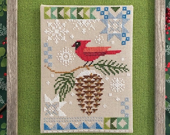 Seasonal Courier Cardinal's Winter *Counted Cross Stitch Pattern* By: Robin Pickens