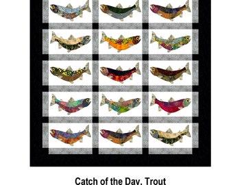 Catch of the Day, Trout *Applique Quilt Pattern* By: Sindy Rodenmayer - FatCat Patterns