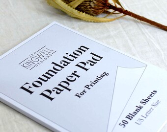 Foundation Paper for Printer (A-4 Sheet Size - 50 Blank Sheets)  By: Jen Kingwell Designs