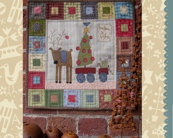 Countdown to Christmas *Appliqué & Hand-Embroidery Quilt  - Sewing Pattern*  From: Hatched and Patched