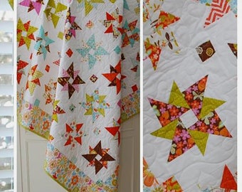 Starflower*Quilt Pattern - Layer Cake Friendly (10"x10")* By: Margot Languedoc - The Pattern Basket  TPB1602