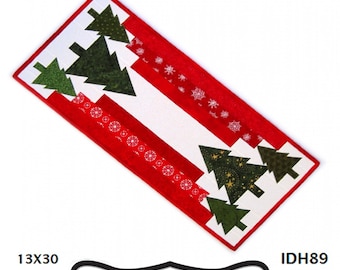 Christmas Pines *Table Runner *Easy Fusible Applique & Sewing Pattern*  By: Doghouse Designs
