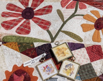 Stellar Garden *Folk Art Applique & Pieced Quilt Pattern*By Janet Nesbitt of One Sister